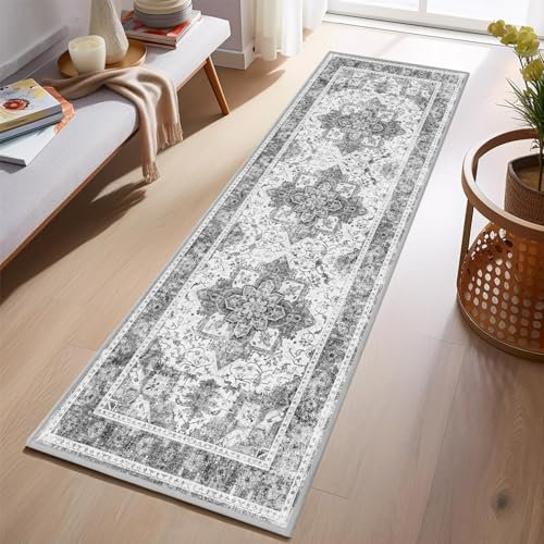 WTHYGB Teppich Läufer Flur Küche rutschfest Waschbar Teppichläufer 60x180cm Küchenläufer Hochwertig Schlafzimmer Bettvorleger für Flur Waschküche