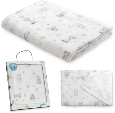 Interbaby - Manta Bebé Recien Nacido | Extrasuave Estampada Koala, Cómoda, Cálida | Manta Meses Bebé 80x110cm, Unisex, Para Cunas, Carritos, Moisés