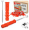 Lot de 100 chevilles 10 x 50 mm avec vis 6 x 70 mm – Chevilles à percussion et chevilles universelles pour béton, brique, blocs creux, kit de chevilles avec vis à tête fraisée Lun Fix