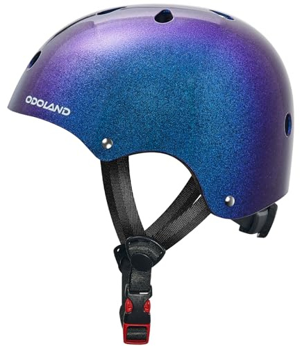 Odoland Casco per Bicicletta per Bambini, Casco di Sicurezza Regolabile e Ventilato per Protezione in Più Sport, Adatto a Bambini dai 3 ai 8 Anni, per Ciclismo, Pattinaggio, Monopattino, LAS