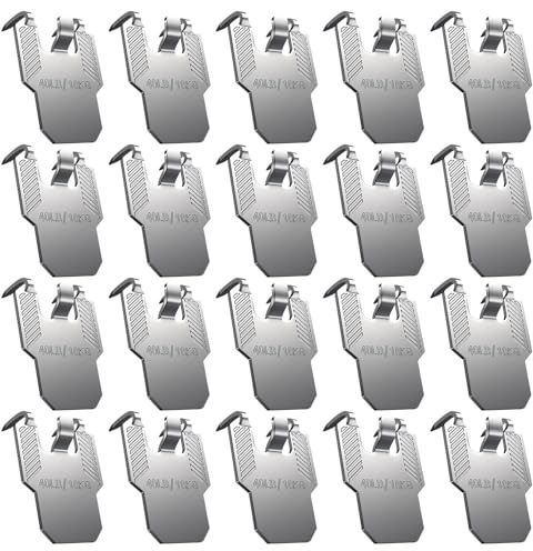 Lot de 20 griffes de montage mural en acier inoxydable pour installation facile et réutilisable pour cloisons sèches, ancres, tournevis, crochet amovible