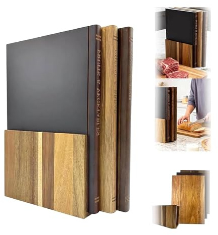 Set di 3 taglieri Che sembrano Libri, con Supporto, Resistenti alle Macchie, Set Decorativo di Design a Libro con Supporto per Formaggio, Carne, Verdure,001