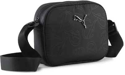 PUMA Damen Pop 1 l Umhängetasche OneSize, Black Script AOP