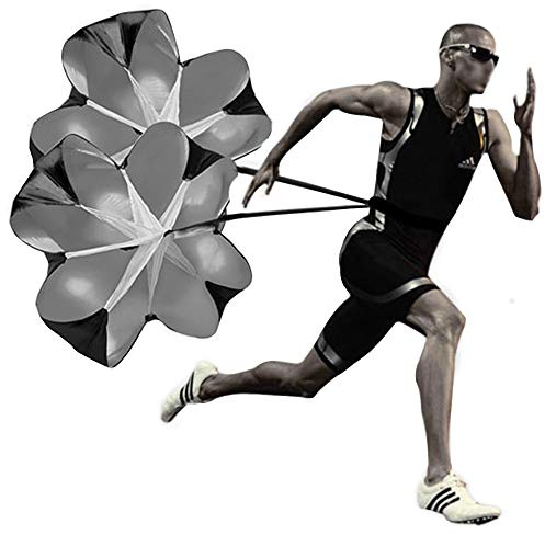 Kaxich 57'' Parachute de Résistance Parapluie de Course pour Football/Athlétisme/Entrainement à la Vitesse/Endurance