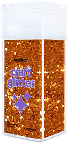 Hemway Craft Glitter Shaker Copper 110g Super Chunky | for Resin & Epoxy Crafts, Christmas Art Supplies, Nail, Body, Face, Eye, Festival, Crafting, Slime, Sparkle