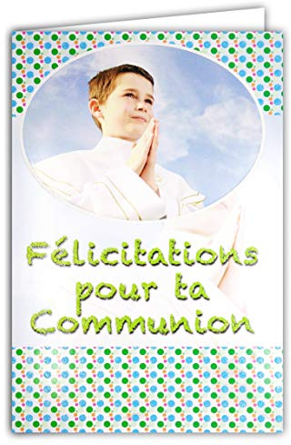 Afie 68-1020/2 kort med kuvert Gratulationer till din COMMUNIONEN BÖN Grattis på din COMMUNION BY BY BY WRING