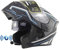 Motorrad Integrierter Bluetooth-Helm, Sturzhelm Anti-Fog-Doppelspiegel, Klapphelm Geschlossenen ECE-geprüft, Integralhelm Funk Sprechanlage Hartes für Damen Herren 55-64CM
