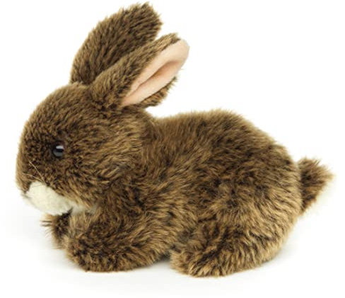 Uni-Toys - Hase, liegend (braun) - 18 cm (Länge) - Plüsch-Kaninchen - Plüschtier, Kuscheltier