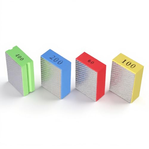 BONKZEBU Hand Polishing Pads for Tile Stone Granite Marble Concrete Surface Restoration and Finishing with 4 Types Abrasive Particles High Wear Resistance