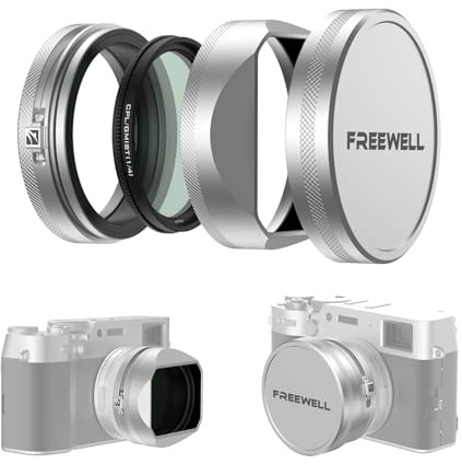 Freewell CPL/Black Diffusion Mist (1/4) Filter Kit with Lens Hood for Fuji X100 Series (X100VI, X100V, X100T, X100F, X100S,X100) (Silver)