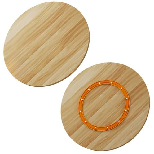 QTWLG Holz Tischplatte Drehteller 50cm 60cm 70cm 80cm 90cm 100cm Großer Lazy Susan Servierplatte Für Esstisch, 45cm 55cm Rund Drehplatte Für Familienessen, 25mm(Light Walnut,95cm/37in)