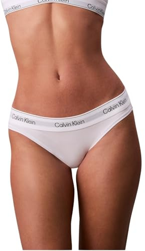 Calvin Klein Culotte Femme avec Ceinture Emblématique, Blanc (White), M