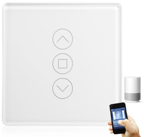 Interruttore intelligente per tapparelle, WiFi, interruttore intelligente per tapparelle, timer per tapparelle, compatibile con Alexa/Google Home/Smart Life, Wi-Fi per tapparelle, necessita di