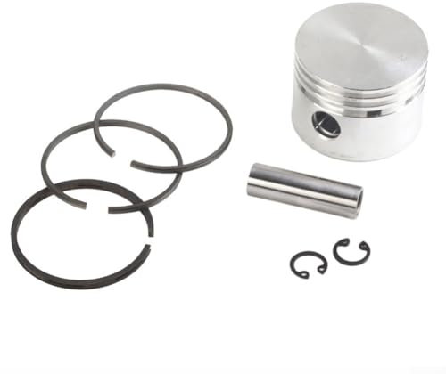 Kit de repuesto de pistón de compresor de aire de metal con 3 anillos, varios tamaños para accesorios de bomba de aire (48 mm)
