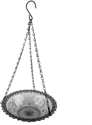 Fauhapyway Fontana solare per vaschetta per uccelli, fontana ad energia solare sospesa per uccelli, ciotola per esterni, giardino, patio, prato (grigio)