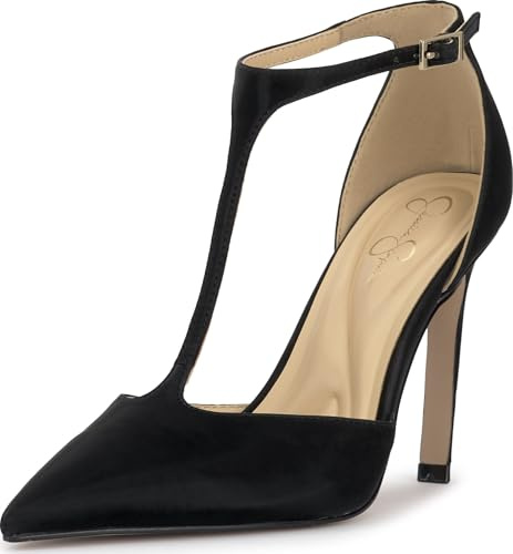 Jessica Simpson Willna T-Strap Pump, Black, 7