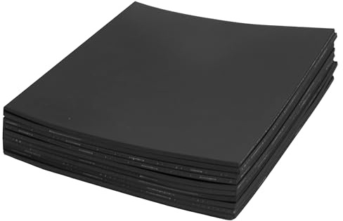 10-Pack Anti Vibration Pad, 6 x 6 x 1/8 inches, 2.7 pounds, Heavy Duty Rubber Anti-Vibration Isolation Pad for Air Compressor, HVAC, Air Conditioner Unit, Treadmill, Dryer and Washer