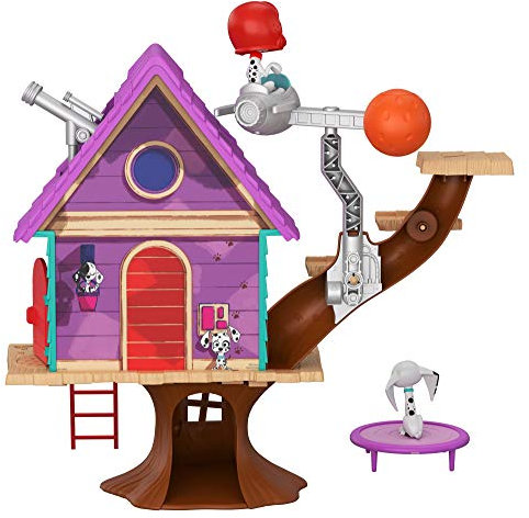 Mattel Disney 101 Rue des Dalmatiens, Coffret la Cabane dans l'arbre du Chien Dylan, Jouet pour Enfant, GDL88 Multicolore