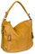 Mabel Damen Große Tote Schultertasche Handtasche – Top Reißverschluss Öffnung Leder Tasche – Mehrere Reißverschluss Vordertaschen Slouch Bag – Paula, senffarben, Einheitsgröße