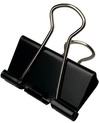 Ykimok 40Pcs Medium Binder Clips, 1.25 inch(32mm), Paper Clamps Medium Size for Office Supplies, Black