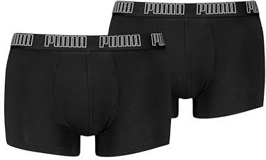 PUMA Boxer Trunk Boxershorts Men Herren Everyday Unterhose Pant Unterwäsche 2er Pack, Farbe:230 - Black/Black, Bekleidungsgröße:M