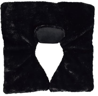 Habibi Plush Premium – 1718 Rücken- und Schulterwärmer schwarz, mit herausnehmbarem Körnerkissen - zum Erwärmen in der Mikrowelle/Backofen