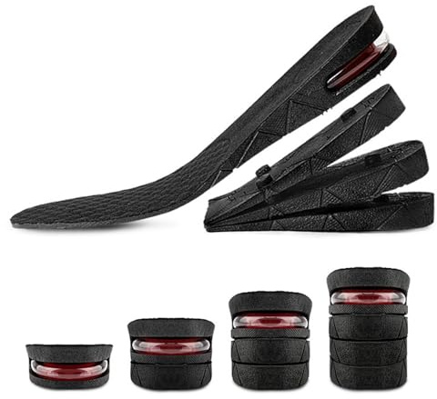 Semelle Rehaussante, Semelles de Talon d'Augmentation, Semelle Intérieure Amortissante, 3-7.5cm Hauteur Augmentation Semelles Hauteur Intérieure Surélevée Inserts de Soulève-Chaussures Unisexe
