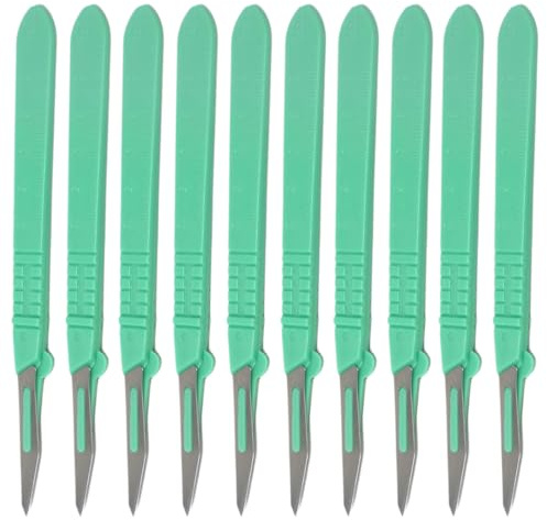 Scalpel, paquet de 10 Scalpel taille medical pour le dermaplaning chirurgical,Pédicure,Couteaux et scalpels de laboratoire