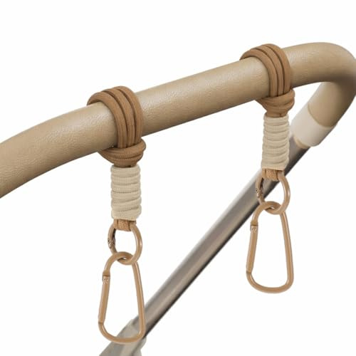 2 Ganchos Para Cochecitos De Bebé - Ganchos Universales Para Cochecitos De Bebé Para Bolsos - Soporte Para Bolsos De Cochecitos De Bebé - Marrón Café