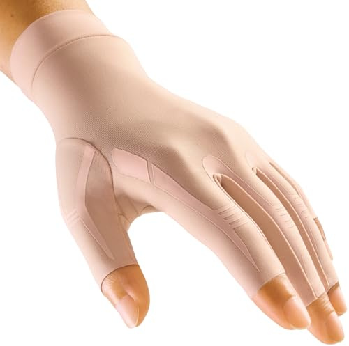 FREETOO Guanti a compressione per artrosi da uomo, comodi guanti a compressione senza dita per lavoro, sonno, sport, reumatismi medici, calore per artrite tunnel carpale gonfiore