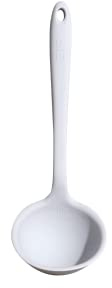GIR: Get It Right Silicone Soup Ladle - Non-stick Heat Resistant Seamless Kitchen Cooking Serving for Soups, Chili, Sauces, Batter, and More - Ultimate, Studio White
