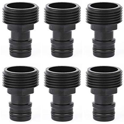 Topways® 3/4 inch Male Threaded Adaptor, Hose Pipe Adaptador de tubo de manguera 3/4 BSP Tipo de tornillo macho Accesorio Conector 6 piezas