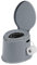COSTWAY Campingtoilette tragbar, Reisetoilette bis 200 kg belastbar, Mobile Toilette mit abnehmbarem Eimereinsatz, Toilettenpapierhalter, für Camping, Wandern und Reisen, grau