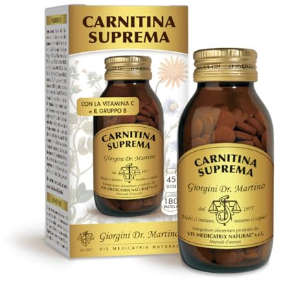 Dr Giorgini CARNITINA SUPREMA PASTIGLIE - 90g (integratore di carnitina, arricchito con vitamina C e tutte le vitamine del gruppo B)