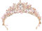 Damen Krone Diadem Prinzessin Krone Mädchen Tiara Kristallkrone Kupfer Zirkon Kinder Kristalle Braut für Hochzeit Festzüge verkleiden Party Zubehör