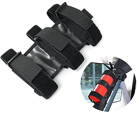 RLECS Roll Bar Estintore Staffa di Montaggio Tronco Auto Supporto per Jeep Wrangler Accessori Auto, Nero