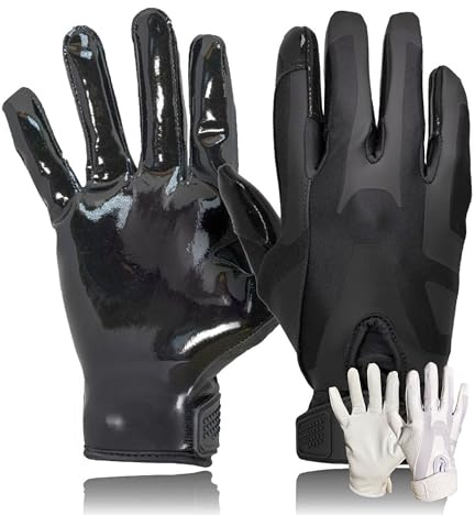 SDukes Prime 2.0 - Guanti da football americano, ricevitore (nero, S)