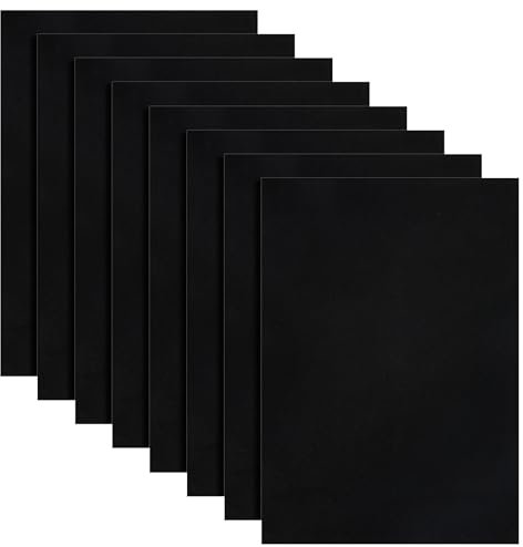 CAUTIOUS Tappetino Adesivo Antiscivolo, 8 Pezzi Fogli Adesivo Nero Spessore 3 mm Foglio di Schiuma A4 per Sedie Mobili Tavoli, 30 x 20 cm