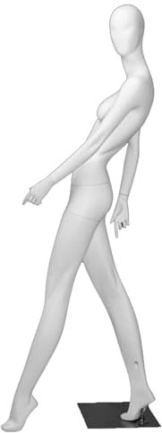 BBHW Manichino Abito Forma Manichino Busto Bianco, Corpo del Manichino Realistico con Base in Metallo, Supporto Modello Fittizio Leggero e Staccabile, Facile da Vestire (Color : Style 2)