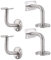 4 PCS Edelstahl Handlaufhalter, Treppenhandläufe Handlaufverbinder, 90° Handlaufträger Rohrstütze, Handlauf Für Treppen Innen, Edelstahl Griff, für Wand Geländer Handlauf Rohr Treppe Griff.