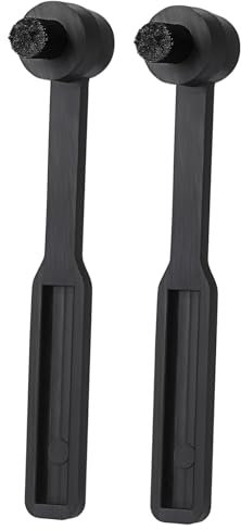 OFFSCH Cepillo Limpiador para Agujas De Tocadiscos y Lápiz Óptico, Compacto y Resistente, Accesorio Multifuncional para Limpieza De Vinilos, Portátil, Kit 2 Piezas Negro