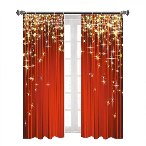 Fulenyi Weihnachts Gardinen Vorhänge Wohnzimmer Morden Gardine Weihnachtsgardinen Waschbar Weihnachtsvorhänge Gardinen Weihnachtsthema Muster Fenster Vorhang Semi Verdunklungsvorhänge Für Wohnzimmer
