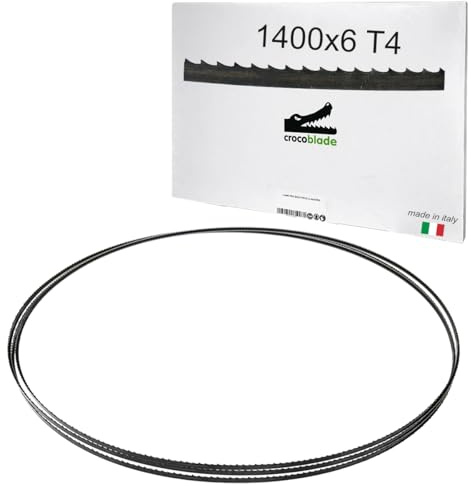 Fraiser CrocoBlade set 3 lame sega a nastro 1400 x 6 x 0,65 mm, per legno e derivati – ricambio professionale per seghe a nastro TC-SB 200, HBS30, HBS25, PBS 350 – TPI 4