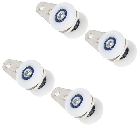 Toddmomy 4 pièces Roulettes pour Porte Coulissante de Placard Nylon et Roues Silencieuses pour Tringle Rideaux Glissière Douce pour Cuisine et Armoire