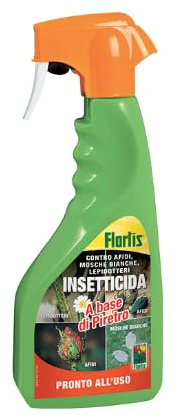 Insetticida Spray Pronto Uso 500ml a Base di Piretro Naturale – Per Piante Ornamentali da Appartamento, Balcone e Giardino – Contro Afidi, Tripidi, Ragnetti Rossi, Mosche Bianche e Coleotteri – PFnPO