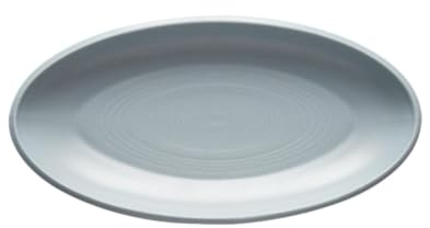 Hushåll oval fiskplatta enkel ugnsglasyr färg -30 cm fisktallrik måne blå (matt)