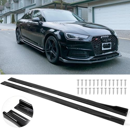 JMTBNO Universal Side Skirts for Car,2M 86.6 Side Skirt Extension Splitter Lip Rocker Panels Body Kit Compatible with Honda Accord Civic Toyota Corolla Nissan Chevrolet Camaro