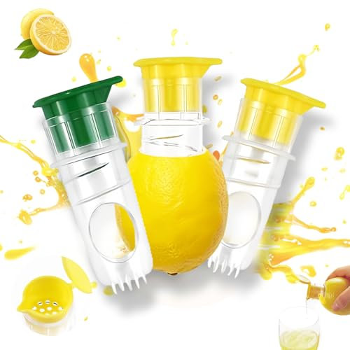 Spremi Limone, CIYIN 2 Pezzi Spremiagrumi Limone Manuale, Spremiagrumi Manuale Portatile, Lemon Juicer Squeezer, per Limoni, Arance e Altri Tipi di Agrumi
