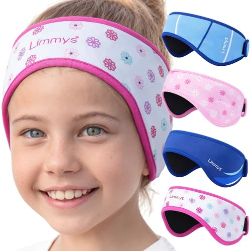 Limmys Bandeau de Natation pour Enfants & Adultes – Néoprène Antidérapant | Protection des oreilles inspirée par les médecins - Bande élastique renforcée - Matériaux sans latex - Maintient les bouchons