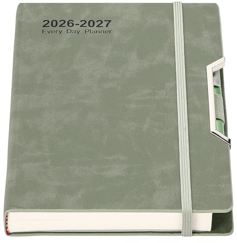 Agenda accademica 2026-2027, Agenda 2026-2027 un giorno per pagina, copertina rigida, organizzata da luglio 2026 a giugno 2027, agenda giornaliera mensile pianificatore in formato A5, con linguette